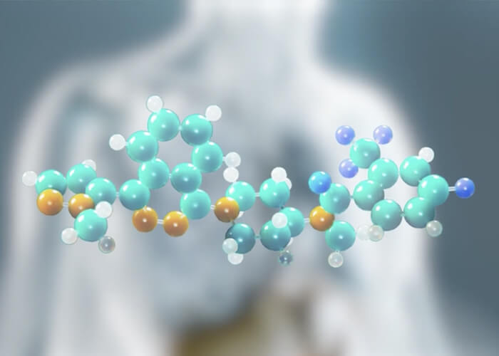 3D illustration of molecules